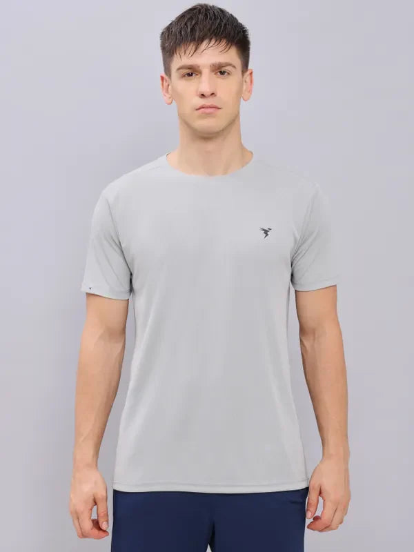 Men Solid Slim Fit Crew Neck T-shirt