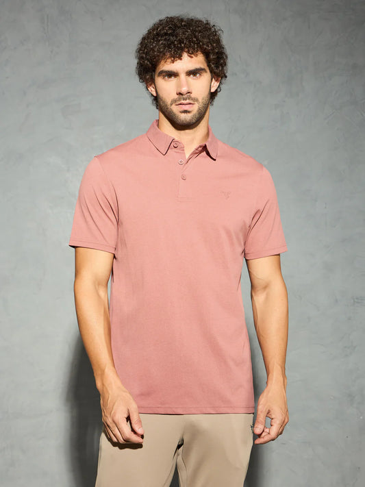 Men Solid Slim Fit Polo T-shirt
