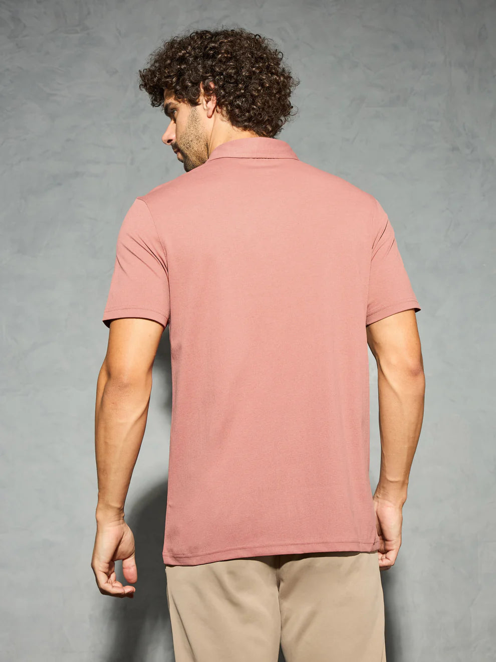 Men Solid Slim Fit Polo T-shirt