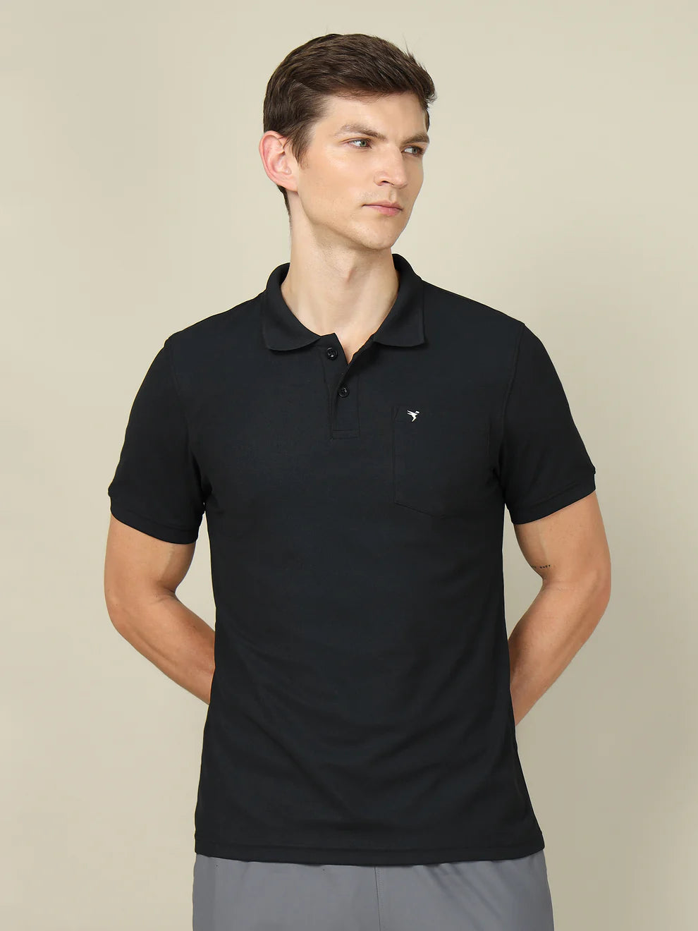 Men Solid Slim Fit Polo T-shirt